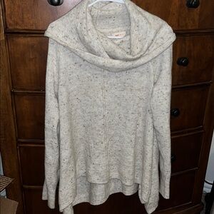 Chic Speckled Cowl Neck Sweater